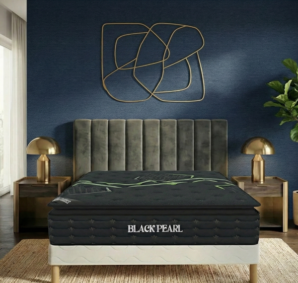 Matelas Black Pearl H28 cm – Soutien 7 zones & mousse mémoire de forme